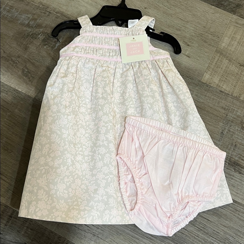 NWT Vintage Janie and Jack dress and bloomers. Size 0-3M - Picture 1 of 5